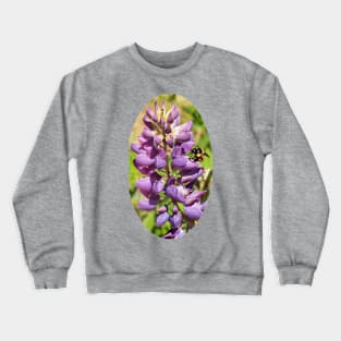 Honey Bee on Purple Lupine Crewneck Sweatshirt